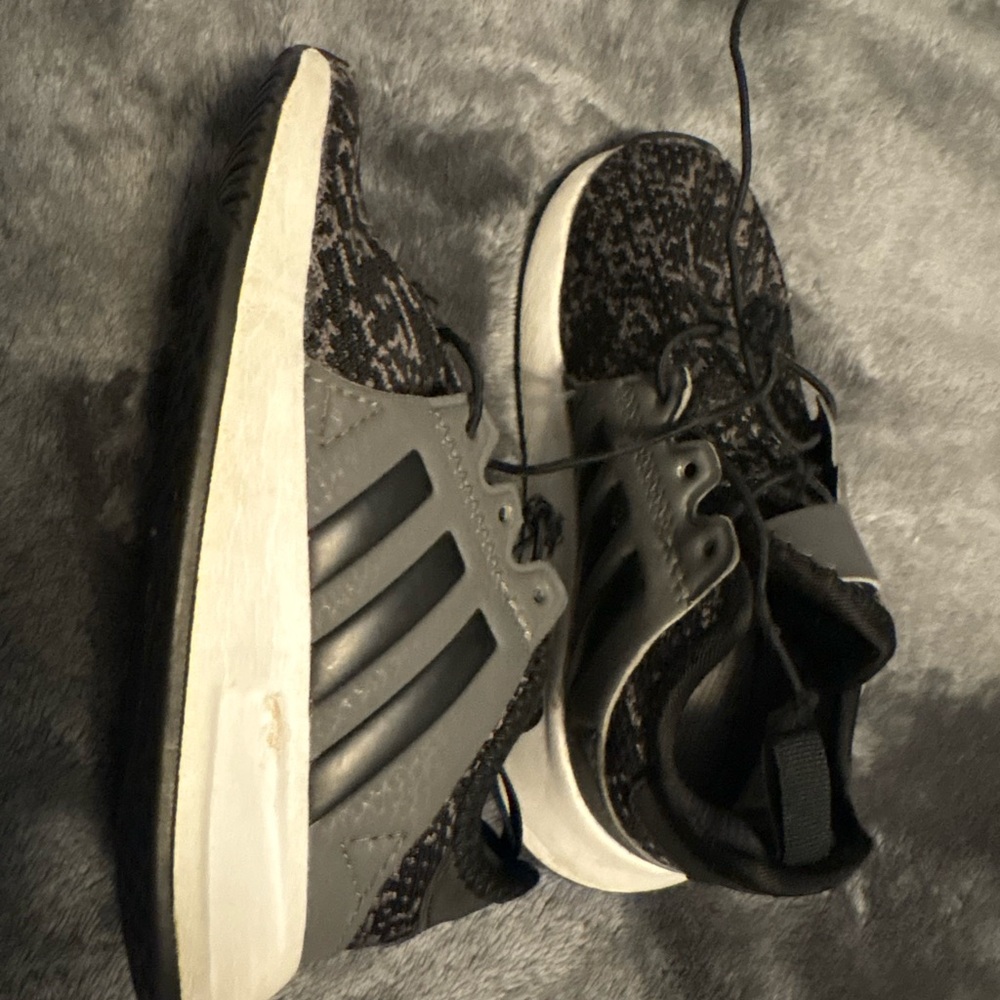 Adidas Black and Gray Athletic Shoes